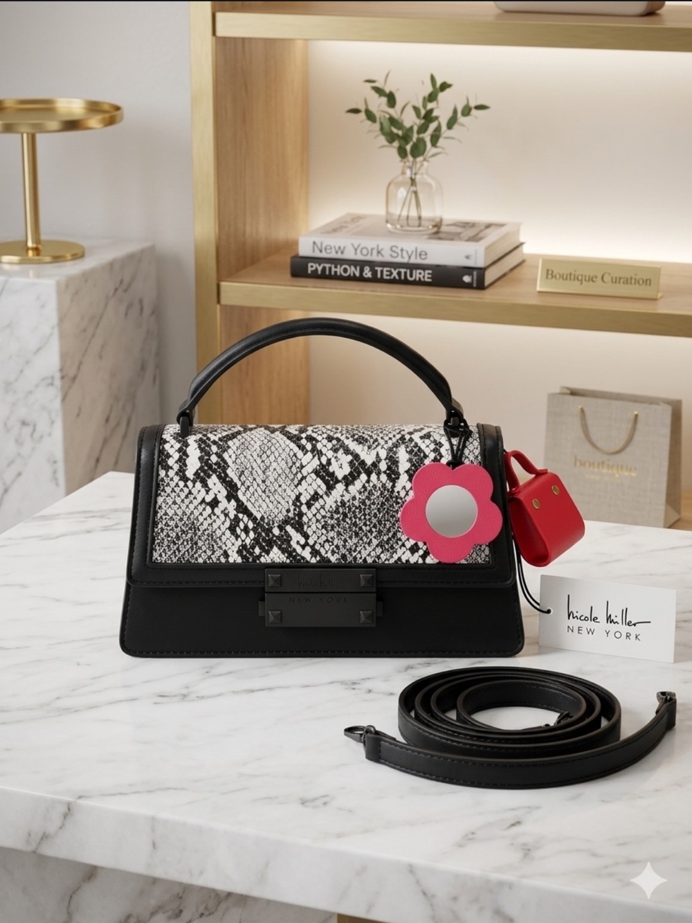 ✨ NWT Nicole Miller New York Snakeskin Mini Crossbody Bag ✨